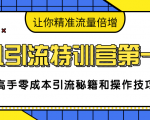 卓凡引流特训营第一期:高手零成本引流秘籍和操作技巧,让你精准流量倍增-水滴知识网