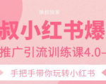 狼叔小红书爆款推广引流训练课4.0,手把手带你玩转小红书-水滴知识网