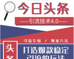 今日头条引流技术4.0,微头条实战细节,微头条引流核心技巧分析,快速发布引流玩法-水滴知识网