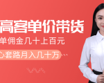 抖音高单价带货项目,一单佣金几十上百元,核心套路月入几十万(共3节)-水滴知识网