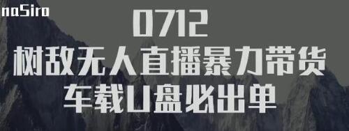 树敌习研社抖音无人直播暴力带货车载U盘必出单,单号单日产出300纯利润-水滴知识网