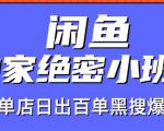 火焱社闲鱼独家绝密小班课-闲鱼单店日出百单黑搜爆破法-水滴知识网