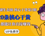 莫问江湖生态圈·核心干货第2期，20条核心干货，每一条都能让你直接赚钱-水滴知识网
