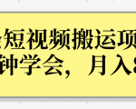 操作性非常强的头条号短视频搬运项目,3分钟学会,轻松月入8000+-水滴知识网