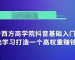 抖音基础入门班:小白0基础学习打造一个高权重赚钱的抖音号-水滴知识网