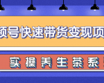 柚子视频号带货实操变现项目，零基础操作养身茶月入10000+-水滴知识网