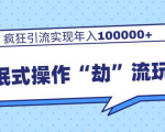 团队内部课程,流氓式操作“劫”流玩法,疯狂引流实现年入100000+-水滴知识网