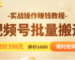 视频号批量运营实战教程,让你一天创作100个高质量视频,日引5W+流量-水滴知识网