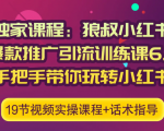 狼叔小红书爆款推广引流训练课6.0，手把手带你玩转小红书-水滴知识网