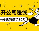 0元开公司赚钱，不花一分钱几天躺赚了30多万，详细操作流程！-水滴知识网