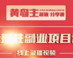 黄岛主实操性小红书副业项目，教你快速起号并出号，万粉单价1000左右-水滴知识网