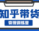 知乎带货变现训练营,教你0成本变现,告别拿死工资的生活-水滴知识网
