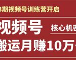 起航哥-第3期视频号核心机密:暴力搬运日入3000+月赚10万玩法-水滴知识网