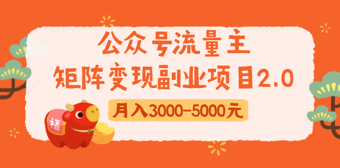 公众号流量主矩阵变现副业项目2.0，新手零粉丝稍微小打小闹月入3000-5000元-水滴知识网