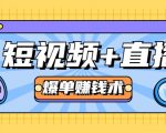 短视频+直播爆单赚钱术，0基础0粉丝 当天开播当天赚 月赚2万（附资料包）-水滴知识网