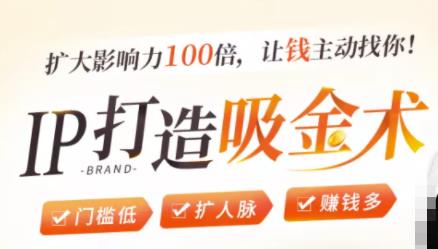 IP打造吸金术:0基础0资源,也能扩大影响力100倍,让钱主动找你!-水滴知识网