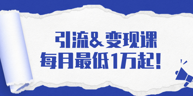 引流&变现课：分享一整套流量方法以及各个渠道收入，每月最低1万起！-水滴知识网
