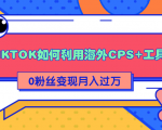详细解析TIKTOK如何利用海外CPS+工具0粉丝轻松变现月入过万-水滴知识网