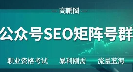 高鹏圈公众号SEO矩阵号群,实操20天纯收益25000+,普通人都能做-水滴知识网