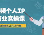 短视频个人IP商业实操课,百万粉丝实战方法分享,小白也能实现流量变现-水滴知识网