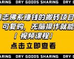 强子日志佛系赚钱的搬砖项目,需求大,可复购,无脑操作就能收钱-水滴知识网