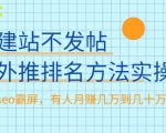 不建站不发帖做外推排名方法实操，持久seo霸屏，有人月赚几万到几十万-水滴知识网