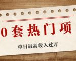30套热门项目：单日最高收入过万 (网赚项目、朋友圈、涨粉套路、抖音、快手)等-水滴知识网