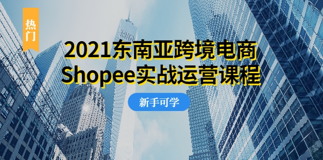 2021东南亚跨境电商Shopee实战运营课程,0基础、0经验、0投资的副业项目-水滴知识网