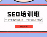 SEO培训班课程,手把手教你做出一个权重6的例站,价值8000元-水滴知识网