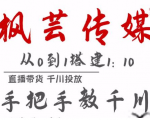 枫芸传媒11月千川最新玩法,手把手教你搭建1:10的计划-水滴知识网