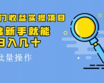 得物冷门收益实操项目,0基础新手就能单号日入几十,可批量操作-水滴知识网