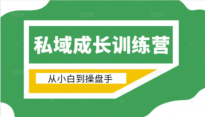 电商私域成长训练营,从小白到操盘手(价值999元)-水滴知识网