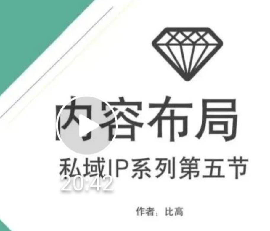 比高私域IP流量变现视频课,6个月10W粉,2235付费会员【完结】-水滴知识网