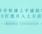 2022年虚拟项目实战指南,新手从0打造月入上万店铺-水滴知识网