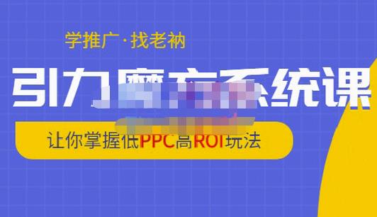 老衲·引力魔方系统课,让你掌握低PPC高ROI玩法,价值299元-水滴知识网