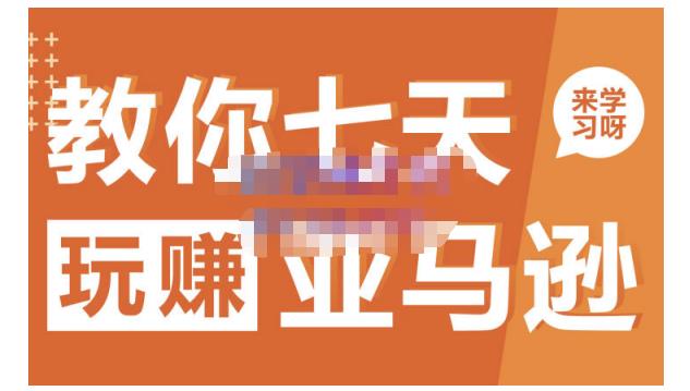 晟尧跨境·教你七天玩赚亚马逊,教你轻松玩赚亚马逊,适合小白学习-水滴知识网