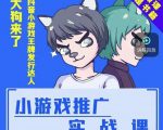 大狗来了：小游戏推广实战课，带你搭建一个游戏推广变现账号-水滴知识网