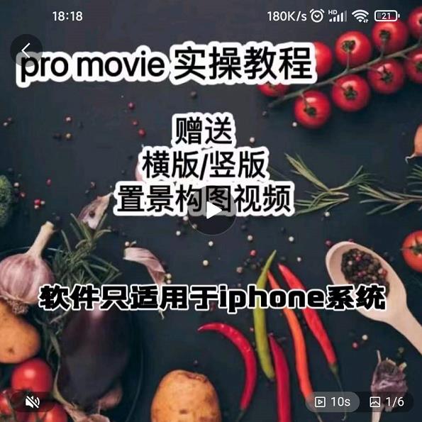 漆十二美食摄影,25节promovie实操高手课节-水滴知识网