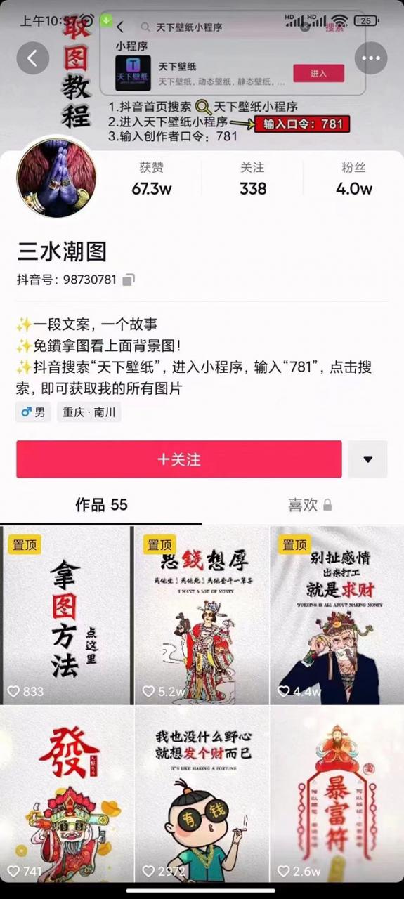 国潮壁纸变现项目，新手可操作日赚200+【素材+软件+教程】-水滴知识网