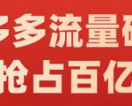 阿杰·拼多多流量破局:如何打黑标,爆款的思路,拼多多流量框架,快速抢占百亿流量-水滴知识网