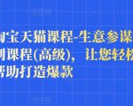 樊剑淘宝天猫课程-生意参谋数据分析系列课程(高级)，让您轻松运营店铺，帮助打造爆款-水滴知识网