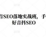 王通·抖音SEO落地实战班，手‬手带你做好音抖‬‬SEO-水滴知识网