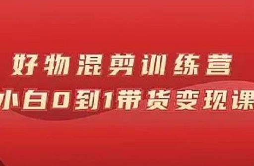 万三好物混剪训练营:小白0到1带货变现课-水滴知识网