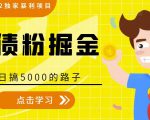 全网2022独家暴利项目,负债粉掘金,日搞5000的路子-水滴知识网