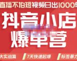 推易电商·2022年抖音小店爆单营,不直播、不拍短视频、日出1000单,暴力玩法-水滴知识网