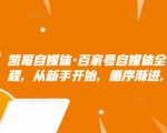 凯哥自媒体·百家号自媒体全套实战赚钱教程，从新手开始，循序渐进，系统的讲解-水滴知识网