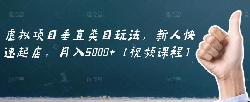 虚拟项目垂直类目玩法,新人快速起店,月入5000+【视频课程】-水滴知识网