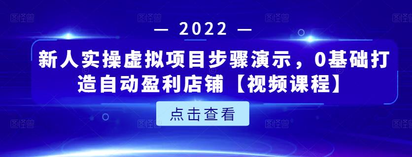 新人实操虚拟项目步骤演示,0基础打造自动盈利店铺【视频课程】-水滴知识网