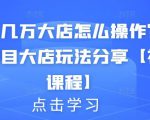 月入几万大店怎么操作？虚拟项目大店玩法分享【视频课程】-水滴知识网
