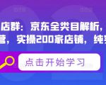 贝千电商店群：京东全类目解析，京东店群专业运营，实操200家店铺，纯实战经验-水滴知识网